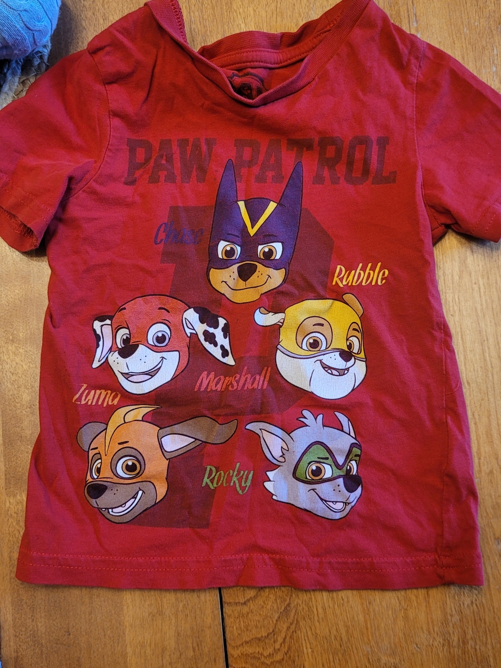 Paw Patrol Red Short-Sleeve Graphic Tee with Character Faces